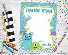 Load image into Gallery viewer, 808-2 | Monsters Inc Party Invitation &amp; Thank You Card