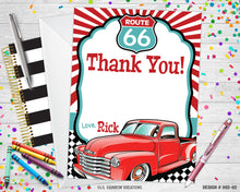 Load image into Gallery viewer, 862-2 | Route 66 Party Invitation &amp; Thank You Card