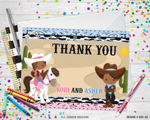 Load image into Gallery viewer, 829-4 | Cowgirl Party Invitation &amp; Thank You Card