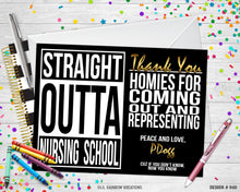 Load image into Gallery viewer, 940-5 | Straight Outta Nursing School Party Invitation &amp; Thank You Card