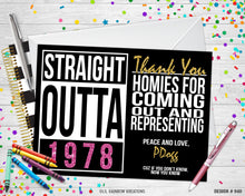 Load image into Gallery viewer, 940-6 | Straight Outta Compton Party Invitation &amp; Thank You Card