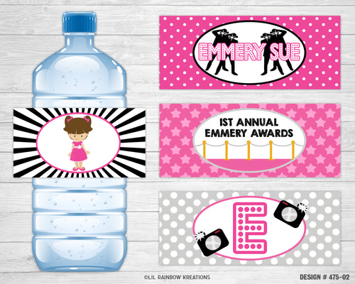 WBW 475-02 | Pink Carpet Water Bottle Labels